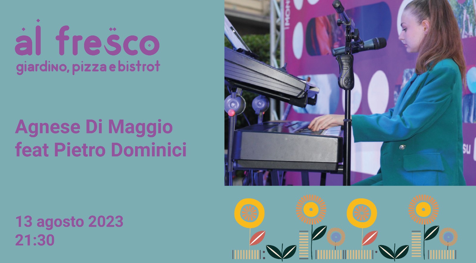 Agnese Di Maggio live Al Fresco giardino, pizza, bistrot